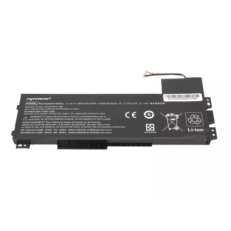 MOVANO Battery VV09XL 808452-001, skirta HP ZBook 15 G3 G4 - 4600 mAh (52 Wh)