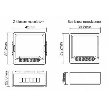 OXT T224 Mini Wi-Fi relės modulis 4 kanalų Tuya Smart Life sausas kontaktas 10A/kanalas