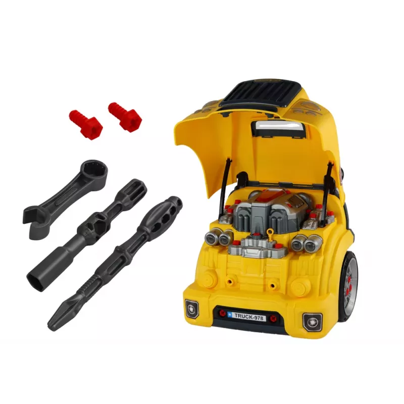 LEAN TOYS Workshop Engine Bus Disassembly DIY Kit Yellow