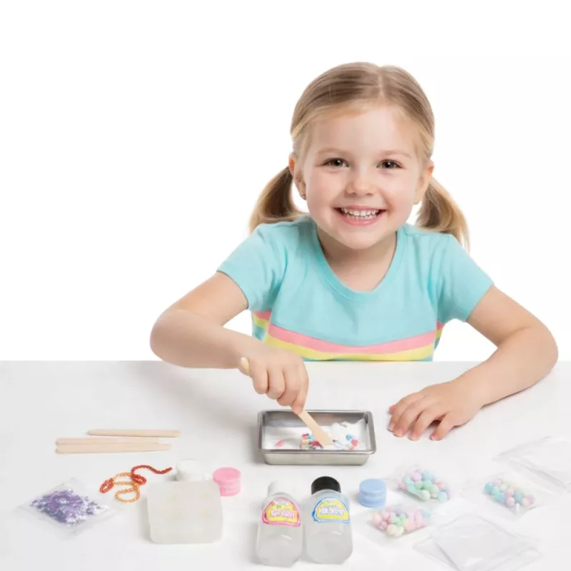 LEAN TOYS Kūrybinis rinkinys „Pasigamink squishy“ – Katės letenėlė, 44 vnt.