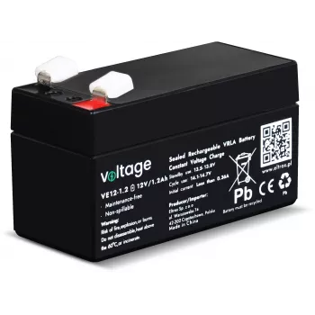 AGM akumuliatorius Voltage 12V 1.2Ah VE12-1.2 (6-9 metų tarnavimo laikas)