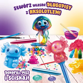 LISCIANI Slumi Squishy Pens - Įvairūs naujoviški tušinukai su streso malšinimo antgaliu, juodas rašalas, 0,7 mm vidutinis smaigalys, 1 vnt. pakuotė