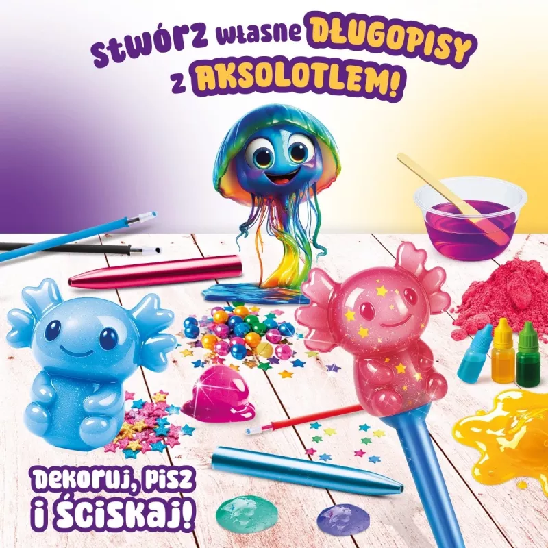 LISCIANI Slumi Squishy Pens - Įvairūs naujoviški tušinukai su streso malšinimo antgaliu, juodas rašalas, 0,7 mm vidutinis smaigalys, 1 vnt. pakuotė