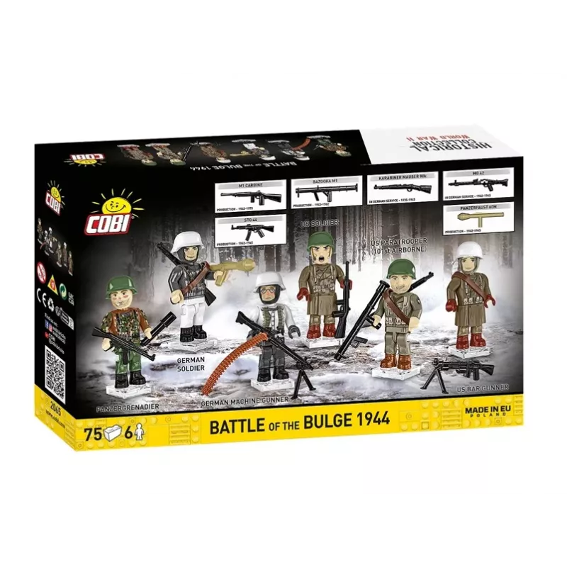 COBI Small Army Battle of the Bulge 1944 statybiniai blokeliai, 75 vnt., 1 JAV kareivio figūrėlė