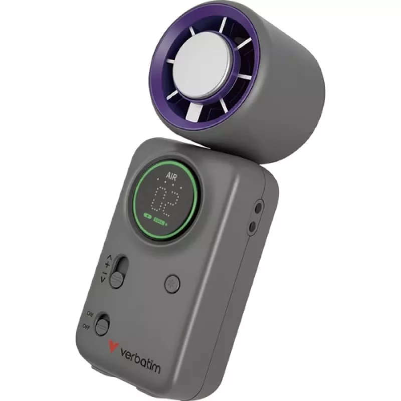 Verbatim Cool'n'Go Ice Touch Mini nešiojamas ventiliatorius (violetinė/pilka)