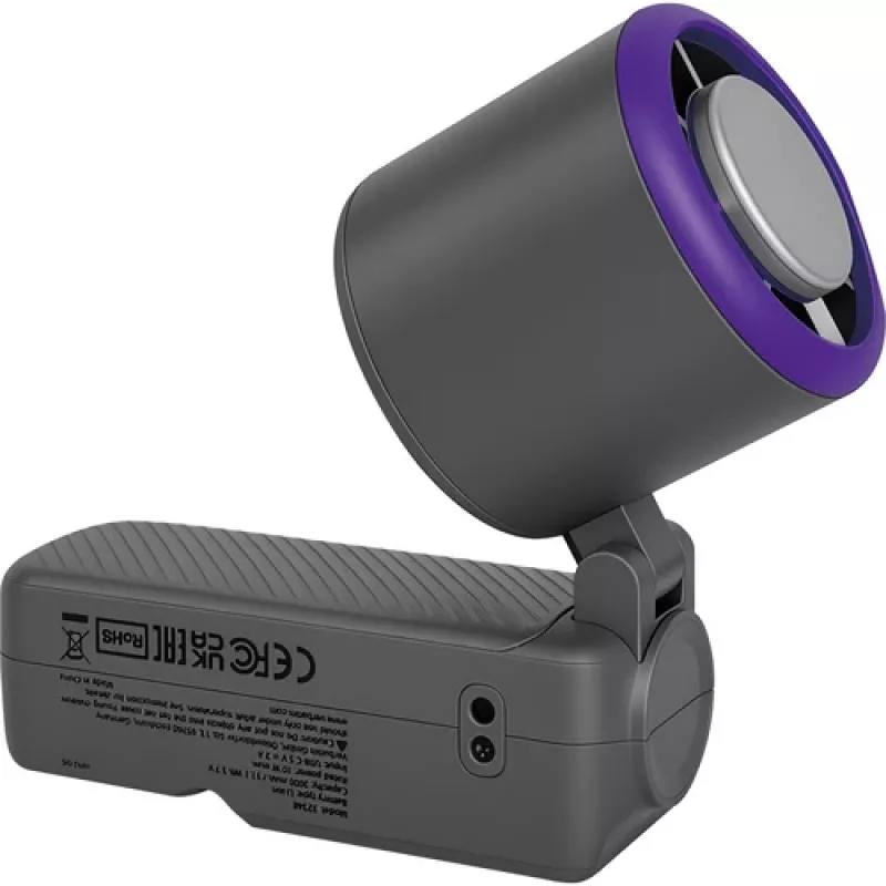 Verbatim Cool'n' Go Ice Touch Pro nešiojamasis ventiliatorius pilka/violetinė