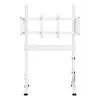 Oplite Nitrokart Monitor Stovas V2 Baltas - Plieninis pakėlimas su integruotu kabelių valdymu, 15kg talpa
