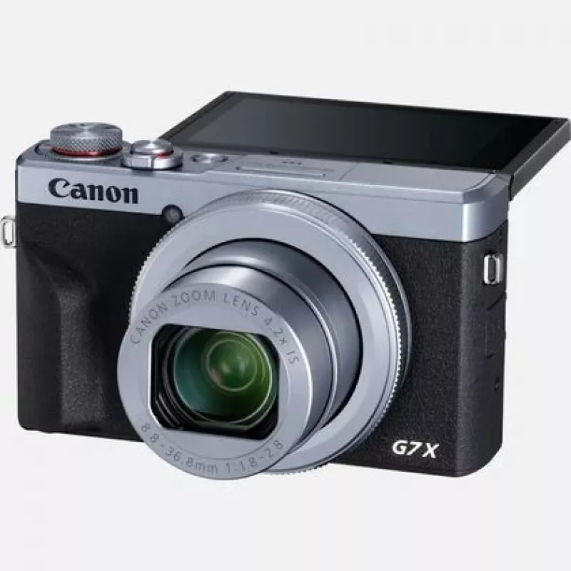 Canon PowerShot G7 X Mark III skaitmeninis fotoaparatas (20.1MP, 4.2x optinis priartinimas, 4K vaizdo įrašas, Wi-Fi/Bluetooth) - juoda