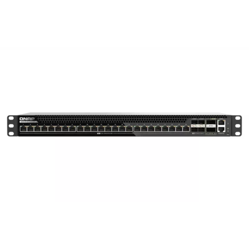 QNAP QSW-M7230-2X4F24T 30 prievadų kelių gigabitų valdomas komutatorius su 2x100GbE QSFP28, 4x25GbE SFP28, 24x10GbE RJ45, Layer 3 Lite