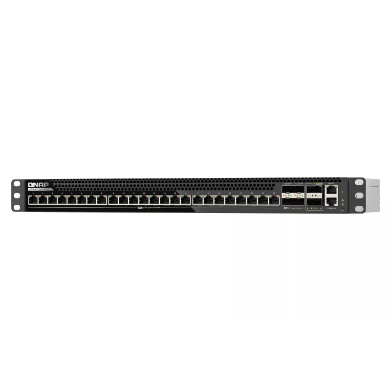 QNAP QSW-M7230-2X4F24T 30 prievadų kelių gigabitų valdomas komutatorius su 2x100GbE QSFP28, 4x25GbE SFP28, 24x10GbE RJ45, Layer 3 Lite