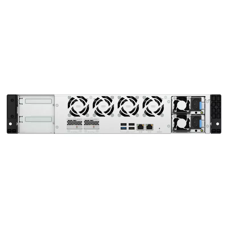 QNAP TS-H1065EU-RP 10 lizdų stelažinis NAS su Intel Xeon D-1622, 16GB RAM, 2.5GbE, pertekliniu maitinimu