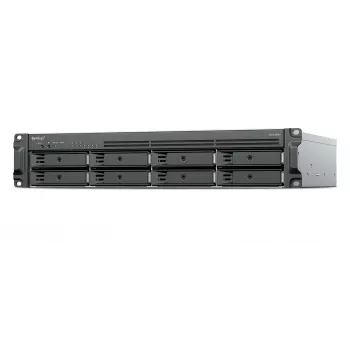 Synology RackStation RS1226RP+ 8 lizdų 2U stelažinis NAS serveris su dviem perteklinių maitinimo šaltinių moduliais