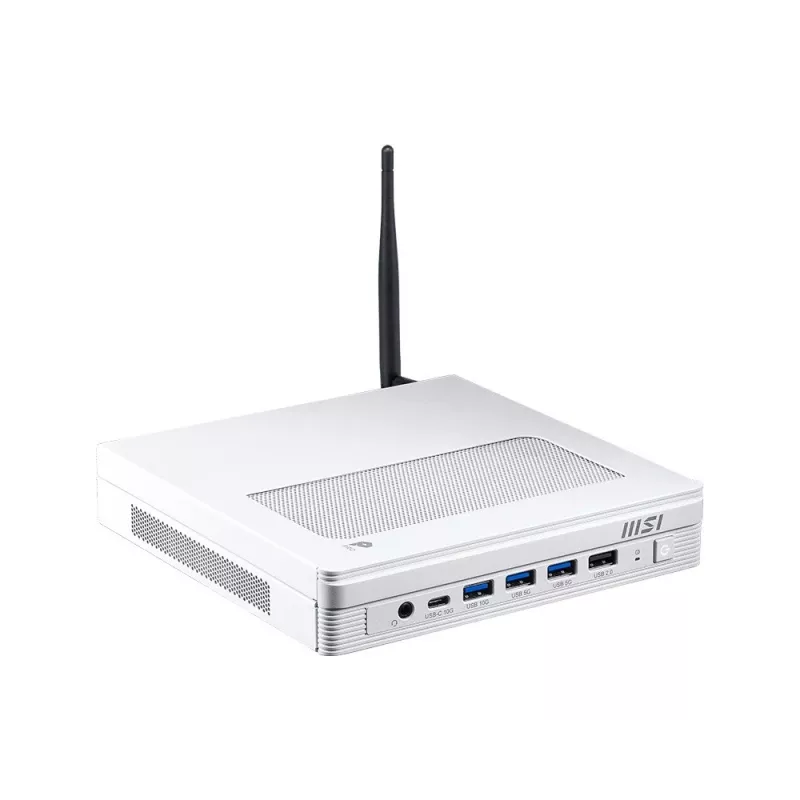 MSI PRO DP10 A14MG-007BEU Mini PC, Intel Pentium Gold G7400, 8GB RAM, 256GB SSD, Wi-Fi 6, baltas