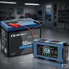 Qoltec 52669 Protingas akumuliatoriaus įkroviklis 12V 6A su atkūrimo funkcija, skirtas AGM GEL LiFePO4