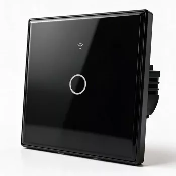 Qoltec Smart Touch Light Switch 1-Gang Wi-Fi Timer Tuya White