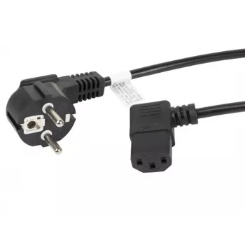 LANBERG CA-C13C-12CC-0030-BK 3m kampinis Schuko į IEC C13 maitinimo laidas, H05VV-F 3G1.0, VDE, juodas