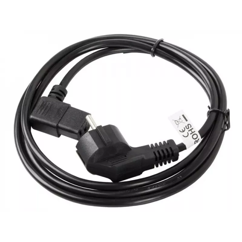 LANBERG CA-C13C-12CC-0030-BK 3m kampinis Schuko į IEC C13 maitinimo laidas, H05VV-F 3G1.0, VDE, juodas