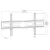 MACLEAN MC-420 fiksuotas TV laikiklis prie sienos 43-120 colių ekranams, 120 kg, VESA iki 900x600, juodas