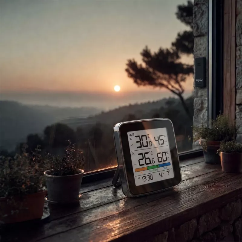 GREENBLUE GB169 B Belaidė orų stotis su spalvotu ekranu ir lauko jutikliu