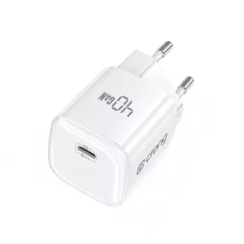 CRONG NEO GaN 40W USB-C PD 3.2 sieninis įkroviklis su AVS - baltas