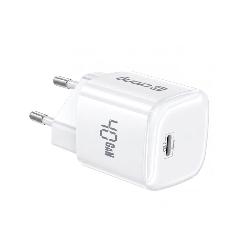 CRONG NEO GaN 40W USB-C PD 3.2 sieninis įkroviklis su AVS - baltas