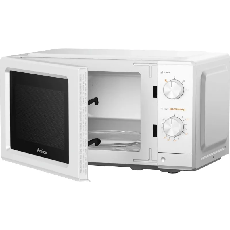 AMICA MMF20M3W Solo mikrobangų krosnelė, 20 L, 700 W, balta