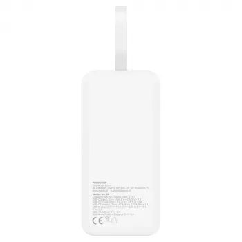 Savio BA-15 Power Bank 50000 mAh baltas