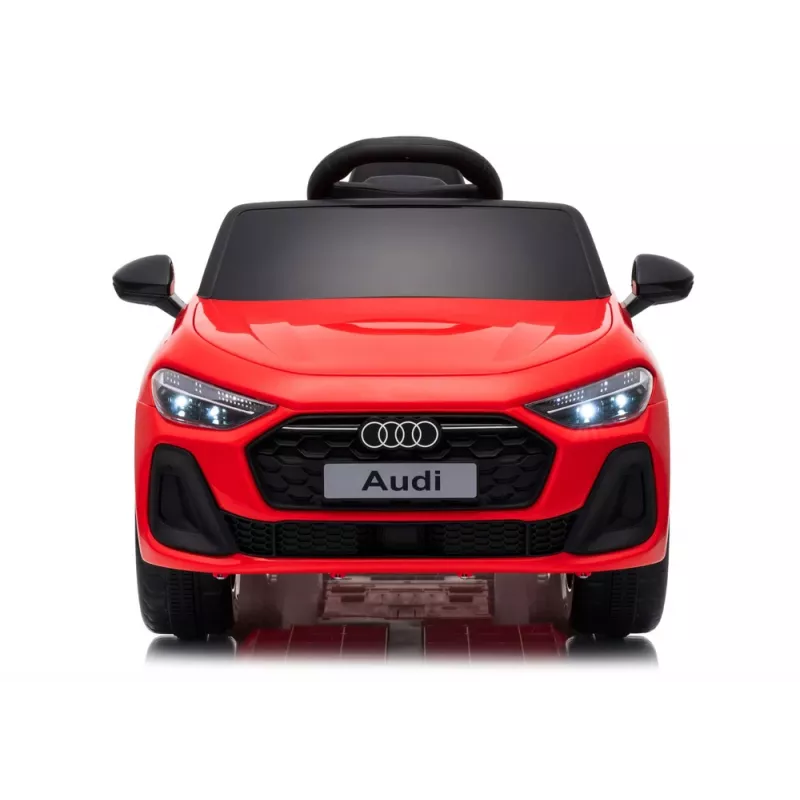 LEAN CARS Audi A5L HL788 raudonas 12V elektrinis vaikiškas automobilis su tėvų nuotolinio valdymo pultu, EVA ratais, LED žibintais, muzikos skydeliu, saugos diržu, eko-odos sėdyne, 3-6 metų amžiui