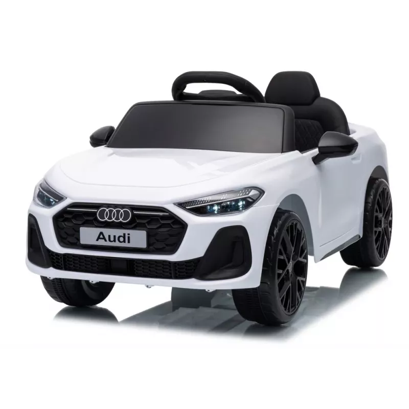 LEAN CARS Audi A5L HL788 12V vaikiškas elektrinis automobilis su nuotolinio valdymo pultu, baltas