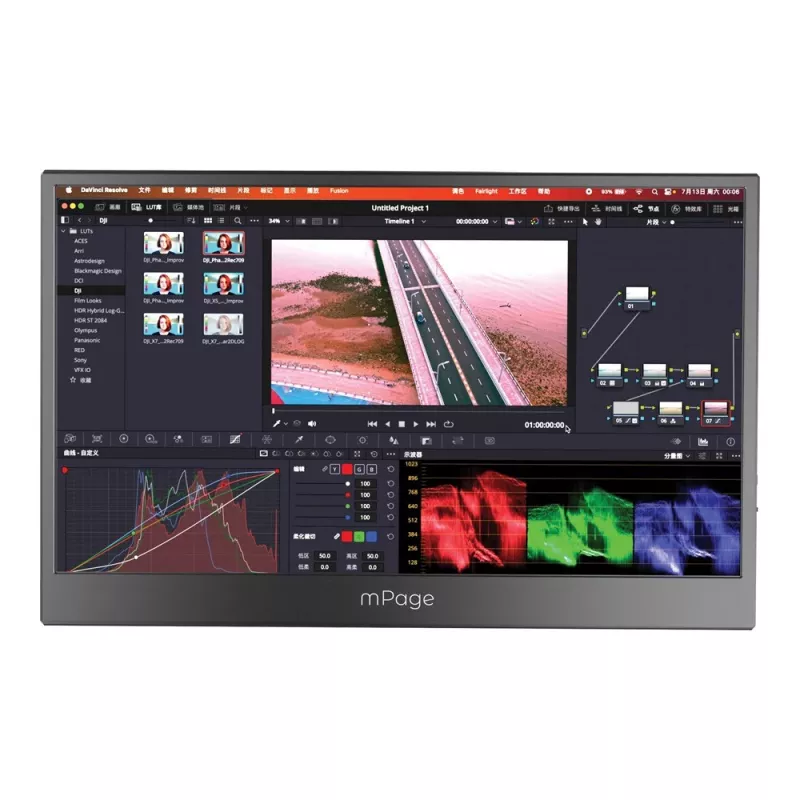 MAXCOM nešiojamas monitorius Mpage 15 - 15,6 colio Full HD IPS USB-C HDR10 aliuminio