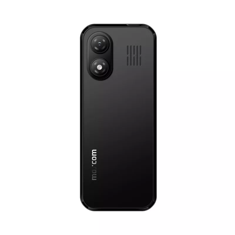 MAXCOM MM282 4G Dual SIM Feature Phone su 2,8 colio ekranu, KaiOS, 1400 mAh baterija, USB-C, Bluetooth 5.1, Wi-Fi Hotspot, 2 MP kamera, FM radiju, juoda