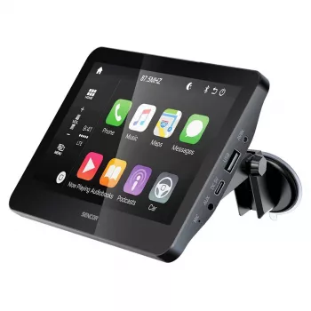 SENCOR SCT M760BWT 7 inch belaidis CarPlay Android Auto 2-DIN multimedijos imtuvas su galinės kameros įvestimi