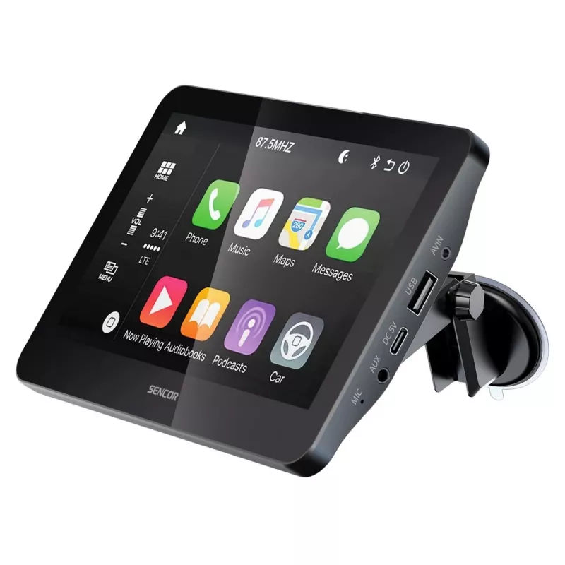 SENCOR SCT M760BWT 7 inch belaidis CarPlay Android Auto 2-DIN multimedijos imtuvas su galinės kameros įvestimi