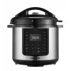 CONCEPT CK8001 Multivirimo puodas, 5L, 900W, 10 programų, LED, nelipni keraminė talpa, atidėtas paleidimas, palaikymas šiltoje, juodas/sidabrinis