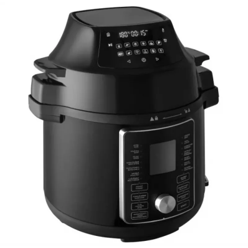 CONCEPT CK8000 Multivirimo puodas su oro gruzdintuvės funkcija, 6L puodas, 3,5L krepšelis, 1500W, 10 programų, juodas/sidabrinis