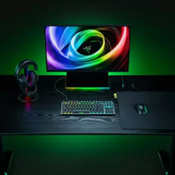 Razer Huntsman V3 Tenkeyless 8KHz žaidimų klaviatūra - vokiškas išdėstymas (QWERTZ), Razer Analog Optical Switches Gen-2, Chroma RGB, juoda