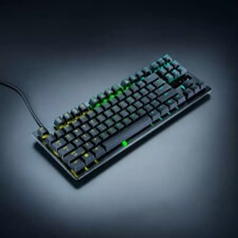 Razer Huntsman V3 Tenkeyless 8KHz žaidimų klaviatūra - vokiškas išdėstymas (QWERTZ), Razer Analog Optical Switches Gen-2, Chroma RGB, juoda