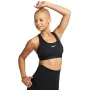 Nike Swoosh Nesium Support sportinė liemenėlė juoda/balta DX6821-010 XS