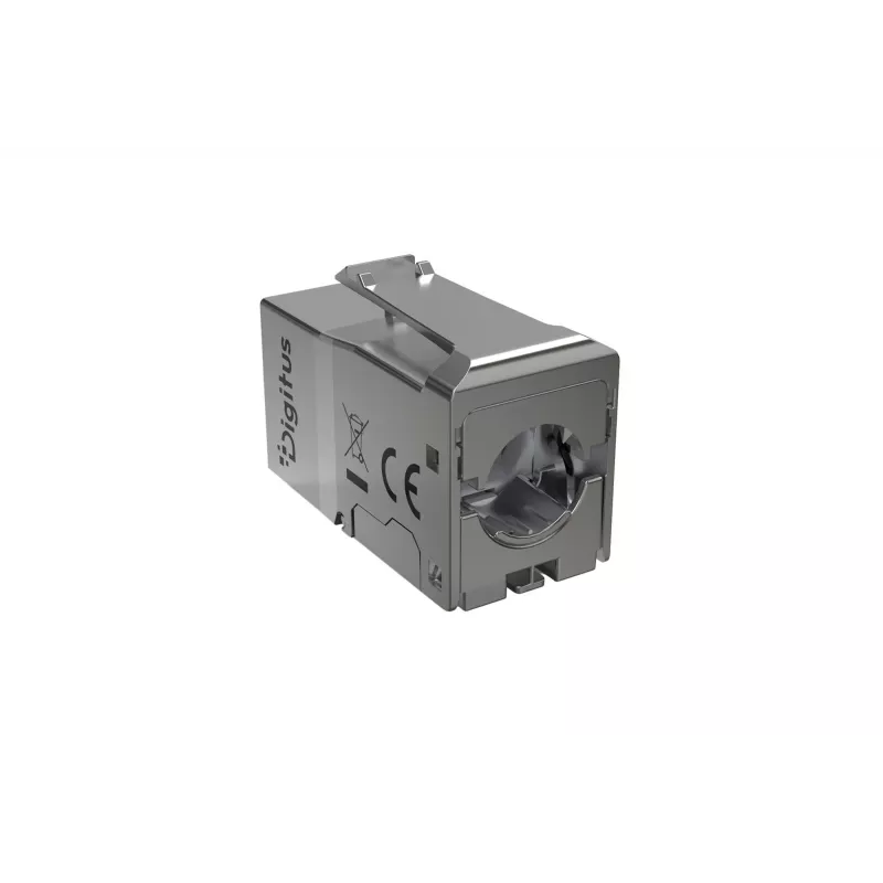 DIGITUS Keystone modulis Cat. 6A, ekranuotas, be įrankių, RJ45, sidabrinis