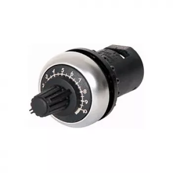 Eaton M22-R10K Potenciometro priekinis elementas, 10 kOhm, tiesinis, vieno apsisukimo, priekinio skydelio montavimas, IP66/IP67/IP69K