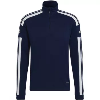 adidas Squadra 21 treniruočių viršutinė dalis tamsiai mėlyna HC6283 2XL vyriška iš perdirbto poliesterio AEROREADY su ketvirčio užtrauktuku