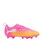 Puma Future 9 Play FG/AG vaikiški futbolo bateliai juoda balta rožinė 36
