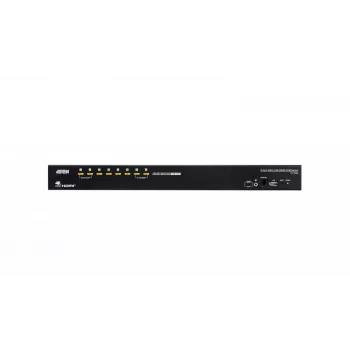 ATEN 8 prievadų USB 2.0 4K HDMI KVM jungiklis su USB 3.1 šakotuvu, garsu, montuojamas į stelažą