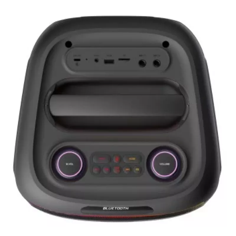 Denver BPS-270 nešiojamas vakarėlių garsiakalbis su Bluetooth, 400W PMPO, LED šviesos efektais, karaoke, FM radiju, USB/SD/AUX, mikrofono įvestimi, juodos spalvos