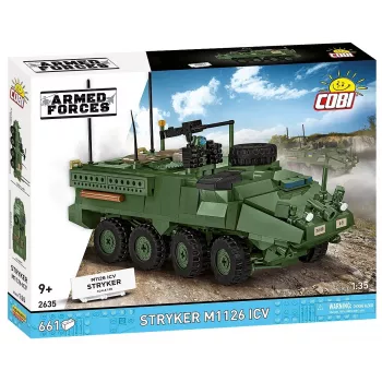 COBI Stryker M1126 ICV (1:35 mastelis) – Detalus karinės transporto priemonės modelio rinkinys