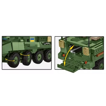 COBI Stryker M1126 ICV (1:35 mastelis) – Detalus karinės transporto priemonės modelio rinkinys