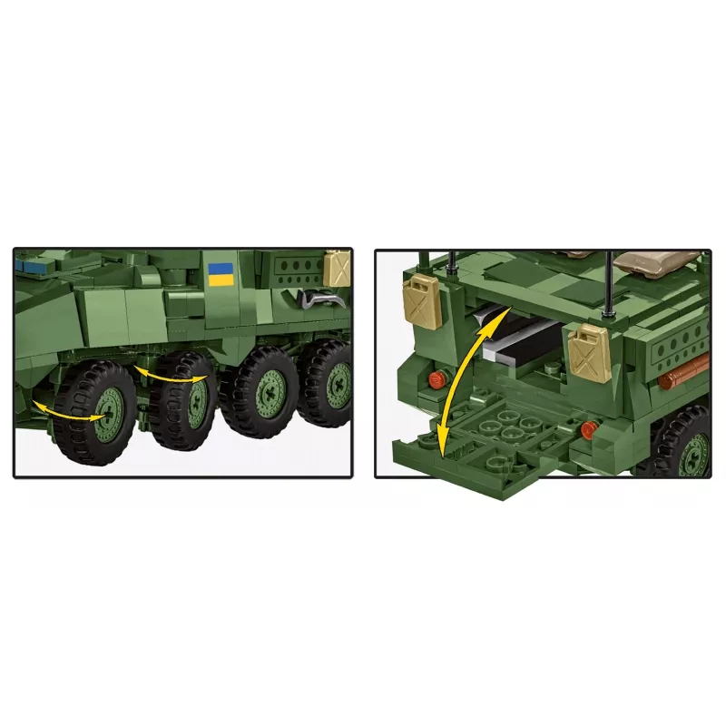 COBI Stryker M1126 ICV (1:35 mastelis) – Detalus karinės transporto priemonės modelio rinkinys