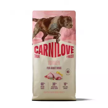 CARNILOVE TRUE FRESH šuo sausas kalakutiena suaugusiems visų veislių 12 kg