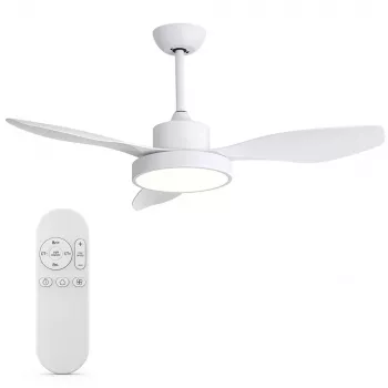 Extralink Aero Breeze 47 išmanusis WiFi lubų ventiliatorius, baltas, valdymas programėle, 119 cm