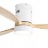 Extralink Nature Flow 52 išmanusis WiFi lubų ventiliatorius su medinėmis mentėmis, nuolatinės srovės varikliu, LED šviestuvu, valdymu per programėlę, 132 cm
